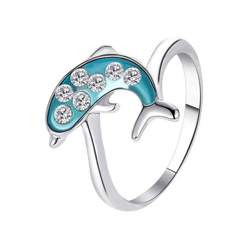 OAJABBGE Elegante Delphin Schwanzringe Aus Robuster Legierung Für Tägliche Verschleiß Und Anlässe Täglicher Verschleißkomfortringe von OAJABBGE