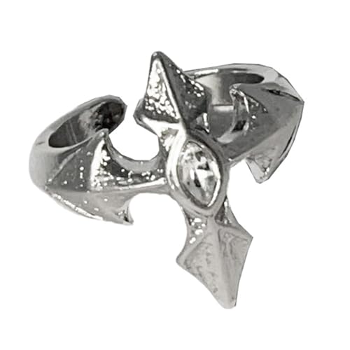 OAJABBGE Elegante Kreuze Motive Verstellbare Ringe Allergie Proof Legierung Gothic Accessoire Für Musikfestivals Nachtleben Legierung Punk von OAJABBGE