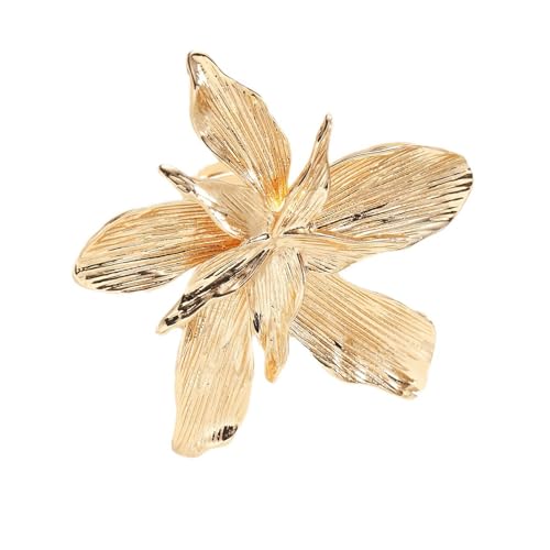 OAJABBGE Elegante Verstellbare Eheringe Dating Ringe Geometrische Blütenöffnung Fingerschmuck Geeignet Für Frau Und Mann Präsentieren Verstellbarer von OAJABBGE