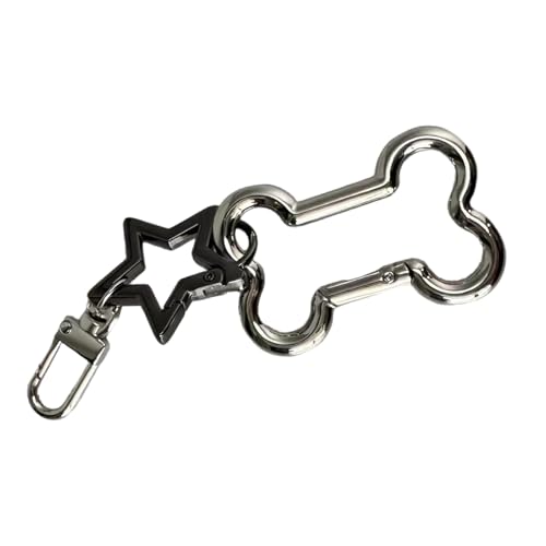 OAJABBGE Fashion Hollow Bone Keychain Anhänger Key Rings Star Keyrings Stylish Key Schmucklegierung Legierungstextur Für Mann Und Frau von OAJABBGE
