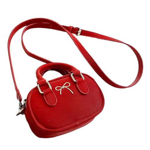 OAJABBGE Frauen Bowling Tasche Kleine Schulter Trendige Handtasche All Matching Boten Pendeln Einfache Crossbody Frauen Bowling Kleine Schulter Schöne Bögen Crossbody Pendeln von OAJABBGE