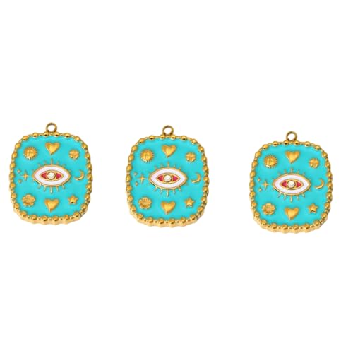 OAJABBGE Geheimnisvolle Böse Augen Tropföl Anhänger Mit 18 Karat Goldbeschichtung Für Stilvolle Schmuck Handgefertigt Und Einzigartige Geschenkkette Halskette Charme Bunt Tropfölschmuck von OAJABBGE