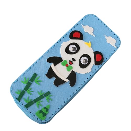 OAJABBGE Handgefertigte Bleistiftkoffer Nähkits Stiftspeicher Für Kinder Erstellen Sie Ihr Box Bildungskunstprojekt Cartoon Animal Stift Aufbewahrung Beutel Handgefertigtes Kunsthandwerksspielzeug von OAJABBGE