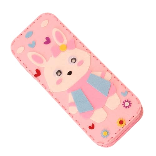 OAJABBGE Handgefertigte Bleistiftkoffer Nähkits Stiftspeicher Für Kinder Erstellen Sie Ihr Box Bildungskunstprojekt Cartoon Animal Stift Aufbewahrung Beutel Handgefertigtes Kunsthandwerksspielzeug von OAJABBGE