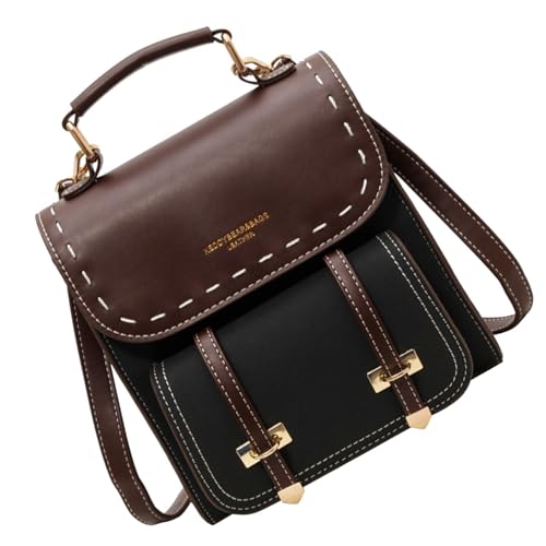 OAJABBGE Handgefertigte Vintage Rucksäcke PU Leder Schulter Crossbody Weiche Textur Geräumiger Aufbewahrung Freizeites Alltag Essentielles Geräumige Frauen Tasche von OAJABBGE