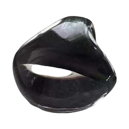 OAJABBGE Hochglänzende Harz Statement Ringe Leichtes Design Fingerschmuck Trendy Pearlescent Accessoire Für Outfit Verbesserung Eleganter Harzparty Schmuck Schmuck von OAJABBGE