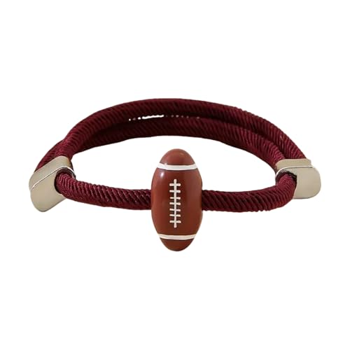 OAJABBGE Mode Herrenmodearmband Mit Robustem Schwarzem Milans Seil Und Sport Inspirieren Rugbys Designs Täglich von OAJABBGE
