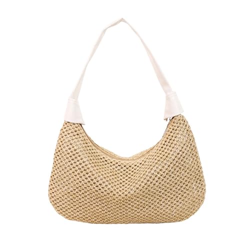 OAJABBGE Praktische Freundliche Gewebte Strandtasche Für Frauen Große Kapazität Handtasche Mode Top Geldbeutel Mit Reißverschluss von OAJABBGE