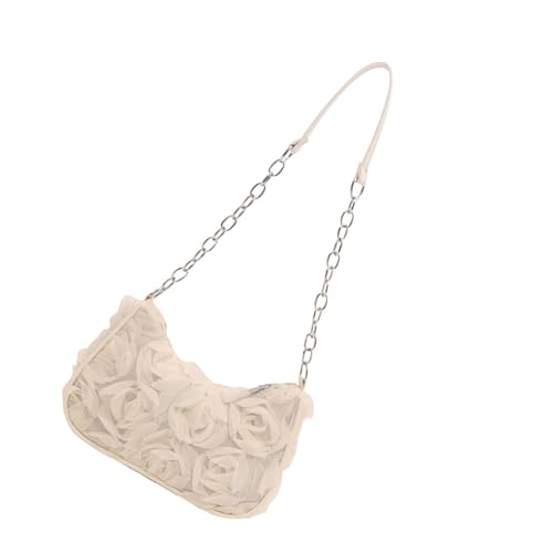 OAJABBGE Praktische Rosenmuster Abendbeutel Bequeme Riemen Multi Funktionaler Fächer Leichtes PU Accessoire Verschleiß Resistenten PU Frauenabendtasche von OAJABBGE
