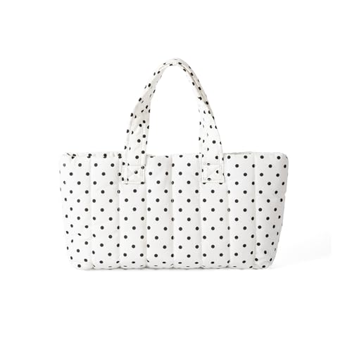 OAJABBGE Trendy Übergroßer Umhängetasche Mit Punktmuster Geräumige Handtasche Ergonomic Polyester Freizeit Für Den Täglichen Gebrauch Polyester Schulter von OAJABBGE