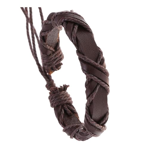 OAJABBGE Vintage Styles Handgewebtes Robustes PU Lederarmarm Für Männer Und Frauen Tragbar Für Alltägliche Kleidung Und Besondere Anlässe von OAJABBGE
