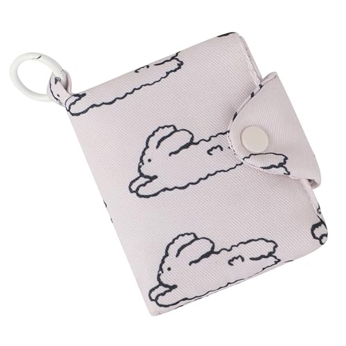 Praktischer Münzbeutelkabel Korean Blumen/Kaninchen Gedruckte Brieftaschenkartenhalter Für Studenten Und Frauen von OAJABBGE
