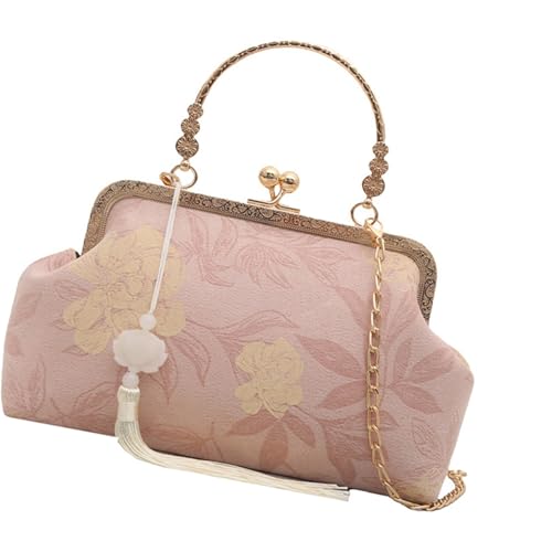 Premium Ketten Umhängetasche Traditionelle Stickerei Detailliert Kompaktes Crossbody Unique Inspiriertes Design Praktischer Seiden Samt Abendbeutel von OAJABBGE