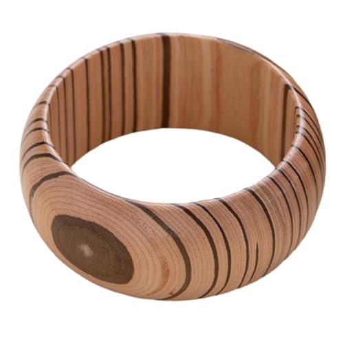 Retro Breite Hölzerne Armreifen Benutzerfreundliche Handgefertigte Schmuck Glatte Oberflächen Leichte Robuste Handgelenk Manschette Für Frauen Männer Künstlerisch Geschnitzte Holzarmarm Beliebt von OAJABBGE