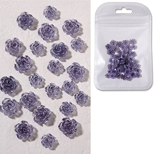 Rose Art Glitzer Aufkleber Harz Kamelie Nagel Dekorationen Für Frauen Maniküre Schmuck von OAJABBGE