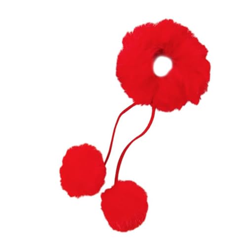 Schöne Pompoms Brötchen Haarbindungen Für Frauen Mädchen Süße Pelzige Knackige Pferdeschwanzhalter Haare Forming Accessoire Haarbrötchen Krawatte von OAJABBGE