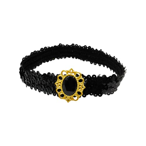 Strasssteine ​​Elastische Haarbänder Schimmern STECKANGE SCHREIBEN FÜR Women Cosplay Accesories Verstellbare Haardekoration von OAJABBGE