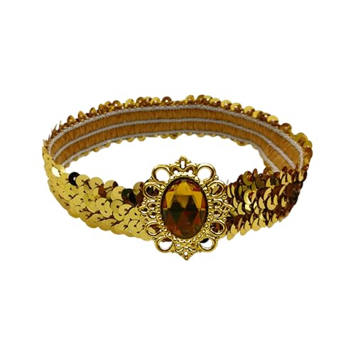 Strasssteine ​​Elastische Haarbänder Schimmern STECKANGE SCHREIBEN FÜR Women Cosplay Accesories Verstellbare Haardekoration von OAJABBGE