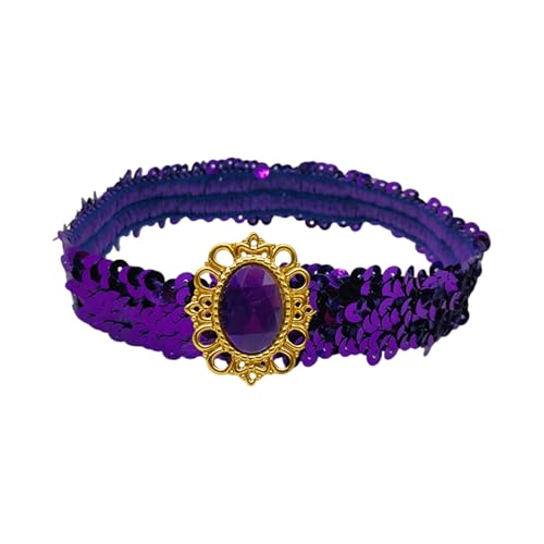 Strasssteine ​​Elastische Haarbänder Schimmern STECKANGE SCHREIBEN FÜR Women Cosplay Accesories Verstellbare Haardekoration von OAJABBGE