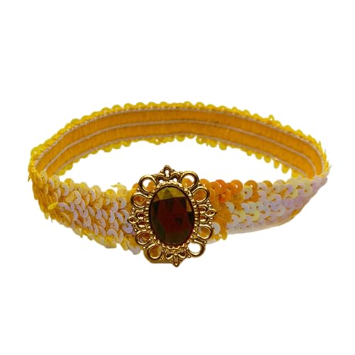 Strasssteine ​​Elastische Haarbänder Schimmern STECKANGE SCHREIBEN FÜR Women Cosplay Accesories Verstellbare Haardekoration von OAJABBGE