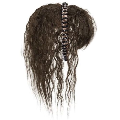Synthetische Fasermais Curly Perücken Stirnband Haarteil Für Frauen Haarstück Haarverlängerung Haircover Für Frisur von OAJABBGE