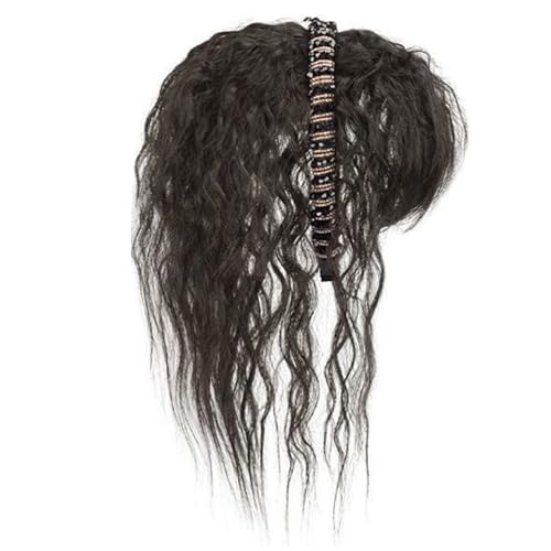 Synthetische Fasermais Curly Perücken Stirnband Haarteil Für Frauen Haarstück Haarverlängerung Haircover Für Frisur von OAJABBGE