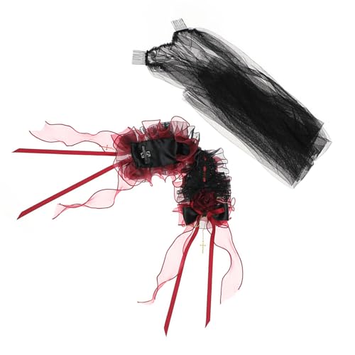 Vintage Rose Blumenband Bowknot Stirnband Mit Schleier Frauen Kräuselhaarzubehör Für Themenpartys Und Tägliche Abnutzung Vintage Rose Blumenband Bowknot Stirnband Mit Schleier Frauen Kräuselhaarzubehör Für Themenpartys Und Tägliche Abnutzung von OAJABBGE