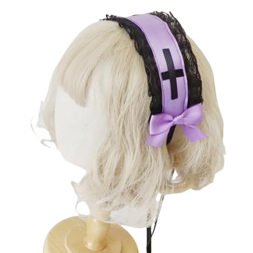Weich Bequeme Spitzen Stirnbänder Gotikstile Kopfstück Elegantes Haarband Für Verschiedene Frisuren Geeignet von OAJABBGE