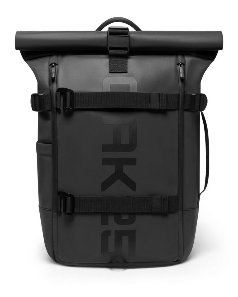 OAK25 Cityrucksack Luminite Rolltop Rucksack reflektierend (1-tlg), Roll Top Backpack mit Laptopfach bis 16 Zoll, wasserabweisend von OAK25