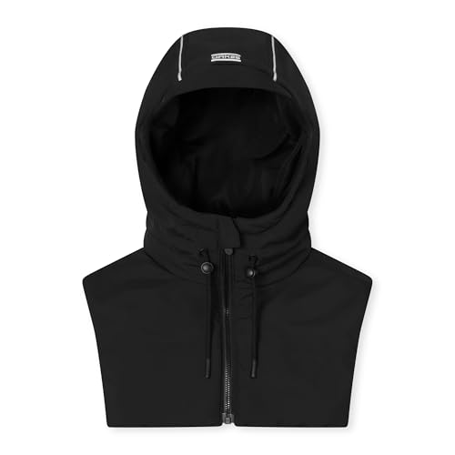 OAK25 Kapuze Einzeln Damen & Herren - Commute Hood - Kapuzenschal mit Reißverschluss - Reflektierende Sturmhaube Wasserdicht - Gefütterte Tragbare Kapuze für Herbst & Winter von OAK25