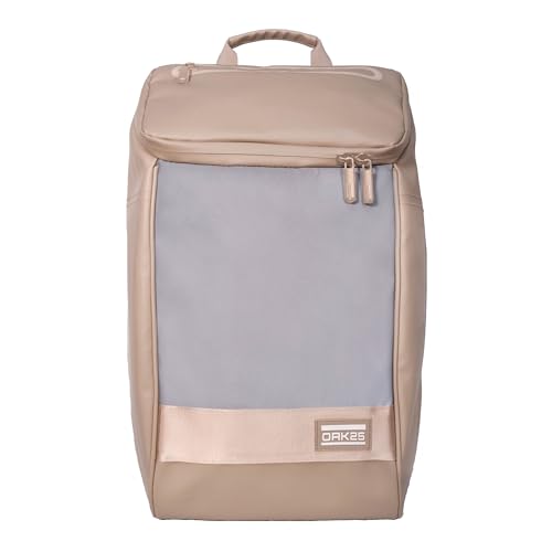 OAK25 Rucksack Damen & Herren Beige - Daybag - Reflektierender Fahrradrucksack - Hohe Sichtbarkeit & Sicherheit - Fahrrad Daypack mit Laptop Fach - Wasserabweisend von OAK25