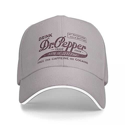 Basecap Dr. Pepper King of Beverages Cap Baseballkappe Wildballmütze Baseballmütze Mütze Frau Herren von OAKITA