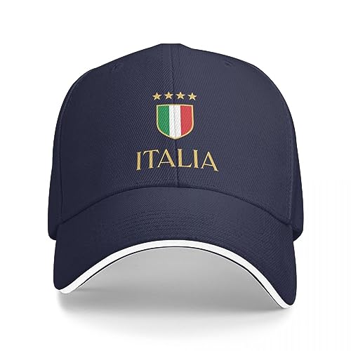 OAKITA Basecap Italia Gold Cap Baseballkappe Sonnenhut Hut für Damen Herren von OAKITA