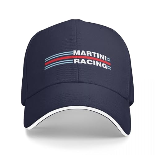 OAKITA Basecap Martini Racing Streifen hintergrundlose Baseballkappe Militärmütze Mann Wild Ball Hut Icon Ball Cap Hüte für Frauen Männer von OAKITA