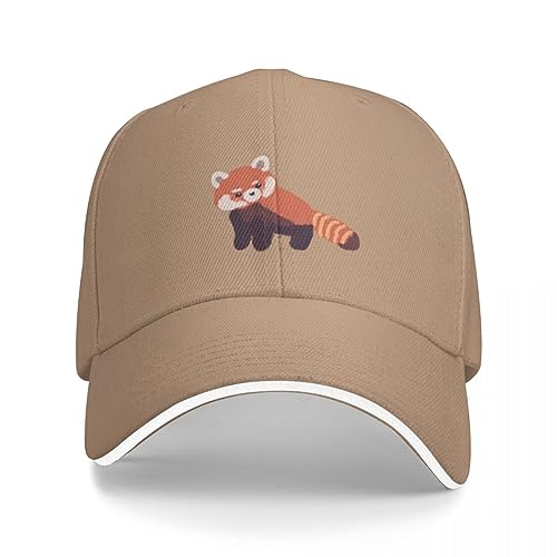 OAKITA Basecap Niedlicher roter Panda Ich Liebe roten Panda Baseballkappe Sportkappen Benutzerdefinierte Kappe Geburtstag Teehüte Mützen für Frauen Männer von OAKITA