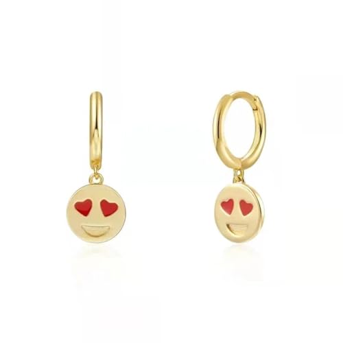 Ohrringe Ohrstecker Damen Schmuck Earrings Rote Herz-Augen-Anhänger-Ohrschnalle-Ohrringe Für Frauen, Persönlichkeit, Valentinstag, Dating, W0419-Y von OAKITA