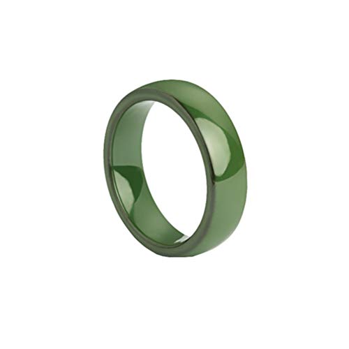 OAKKY Damen 6MM Breite Klassisch Einfach Engagement Hochzeit Band Ringe Keramik Prinzessin Cut Grün Größe 54 (17.2) von OAKKY