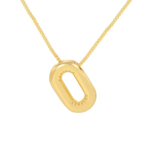 OAKKY Damen Edelstahl Zart Blasen Nummer 0-10 Halskette Einfach Klassisch Schlüsselbein Kette Anhänger Geburtstag Schmuck Geschenk Schmuck Nummer 0 von OAKKY