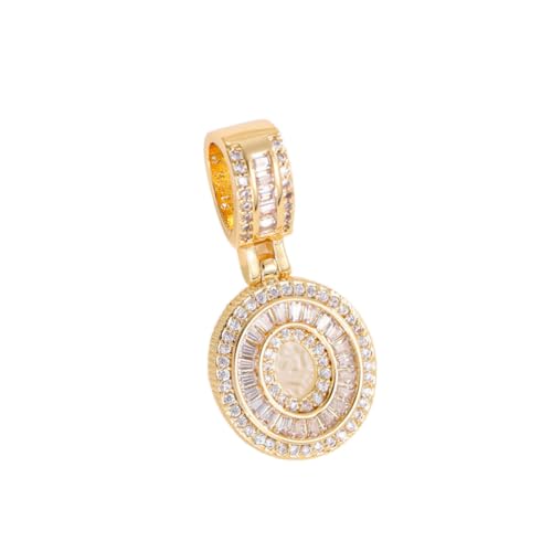 OAKKY Herren Damen Edelstahl Zirkonia Ziffer 0-9 Halskette Klassisch Trendiger Pullover-Kettenanhänger Geburtstagsschmuck Geschenk Gold Nummer 0 von OAKKY