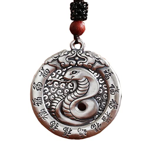 OAKKY Herren Damen Punk 12 Chinesisch Tierkreiszeichen Anhänger Amulett Halsketten Schlange von OAKKY