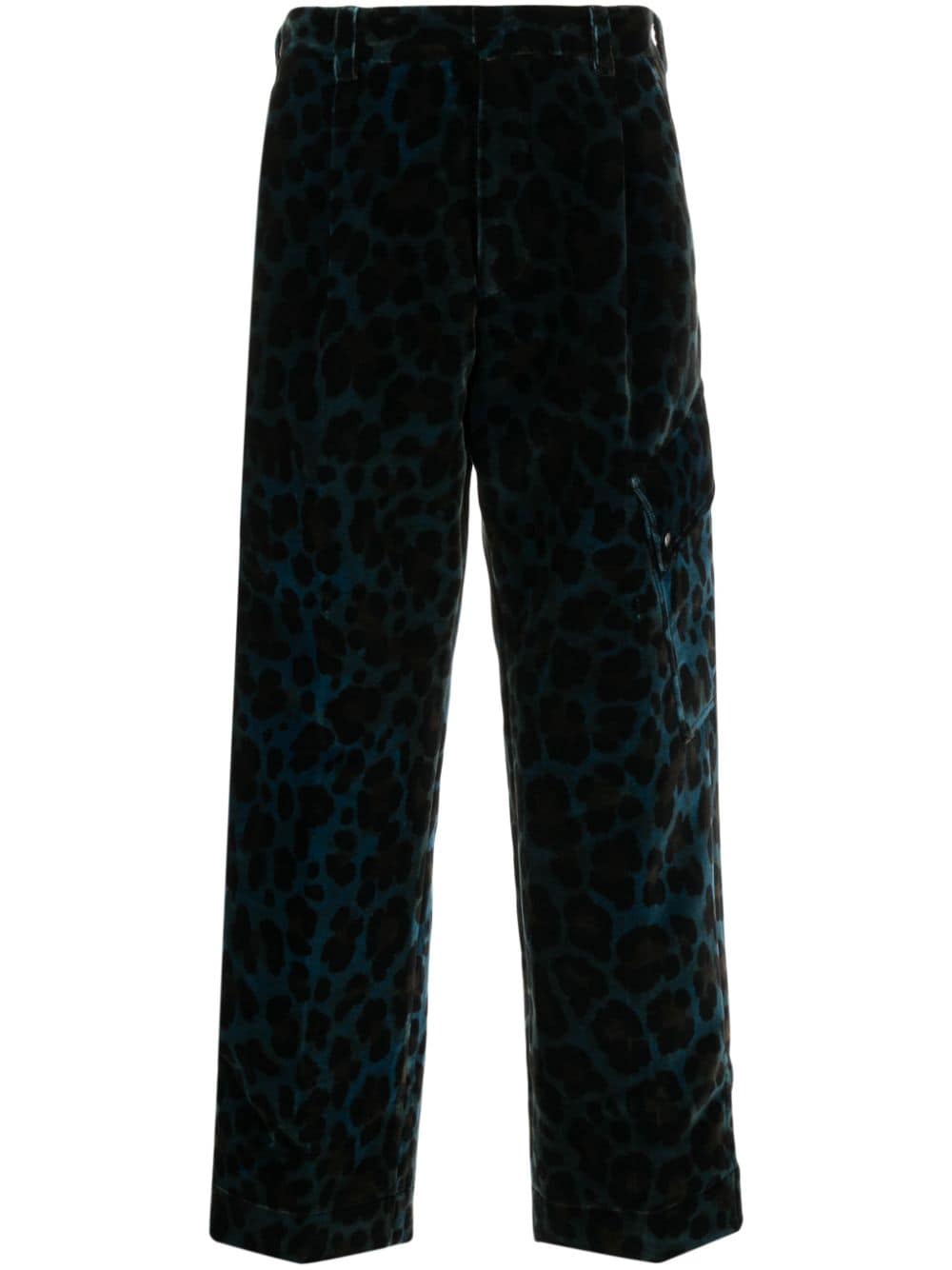 OAMC Combine Cargohose mit Leoparden-Print - Grün von OAMC