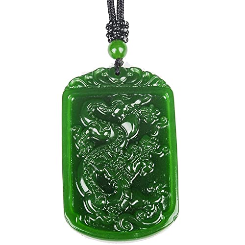 OAOAO Grüne Jade-Anhänger-Halskette, Edelstein-Glücksamulett for Männer, Modeschmuck-Accessoire, 1 Stück von OAOAO