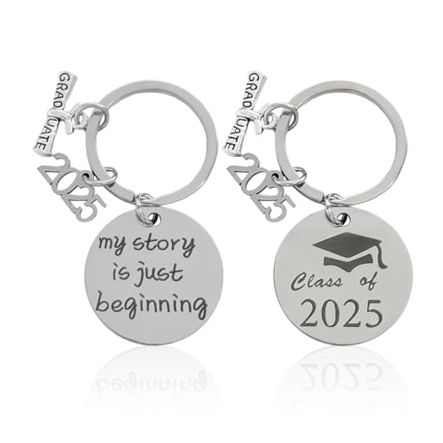 2 Stücke Edelstahlschlüsselkette, Schreiben Von Schlüsselbund, Kreativer Schlüsselbund, Abschlussgeschenkschlüsselkette. von OAOSDH