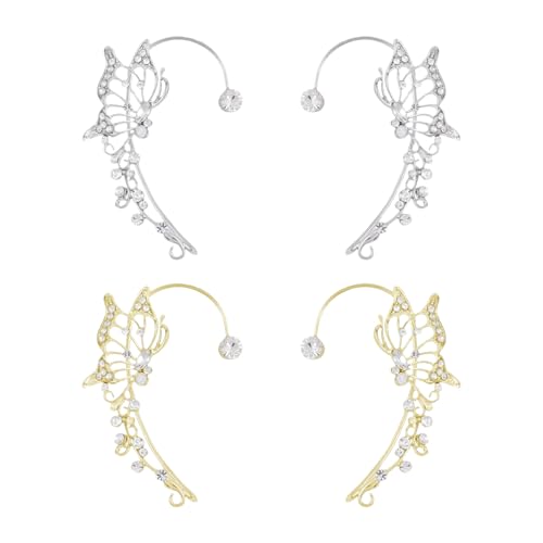 OAOSDH 2 Paar Schmetterlingsförmige Ohrringe, Elee Ohrringe, Kreative Designohrringe, Frauenohrringe Und Strassohrringe. von OAOSDH