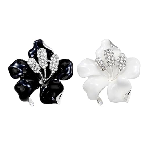 2 Stücke Blumförmiger Brosche, Damen Elee Brosche, Strassbrosche, Kleidung Dekorative Brosche, Mode Brosche. von OAOSDH
