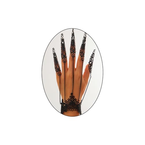 OAOSIOH Gothic-Armbänder, Fingernägel, Krallenringe für Frauen, Punk, schwarz, Handgelenkketten, Armbänder, Gothic, Hohlmuster, Fingerkrallen, Halloween, Cosplay, Schmuck, Large, Metall, Kein OAOSIOH Gothic-Armbänder, Fingernägel, Krallenringe für Frauen, Punk, schwarz, Handgelenkketten, Armbänder, Gothic, Hohlmuster, Fingerkrallen, Halloween, Cosplay, Schmuck, Large, Metall, Kein von OAOSIOH