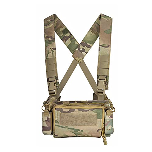 OAREA Camouflage Schnellspanner Tactical Vest Airsoft Ammo Chest Rig 5.56 9mm Magazinträger Combat Tactical Military von OAREA