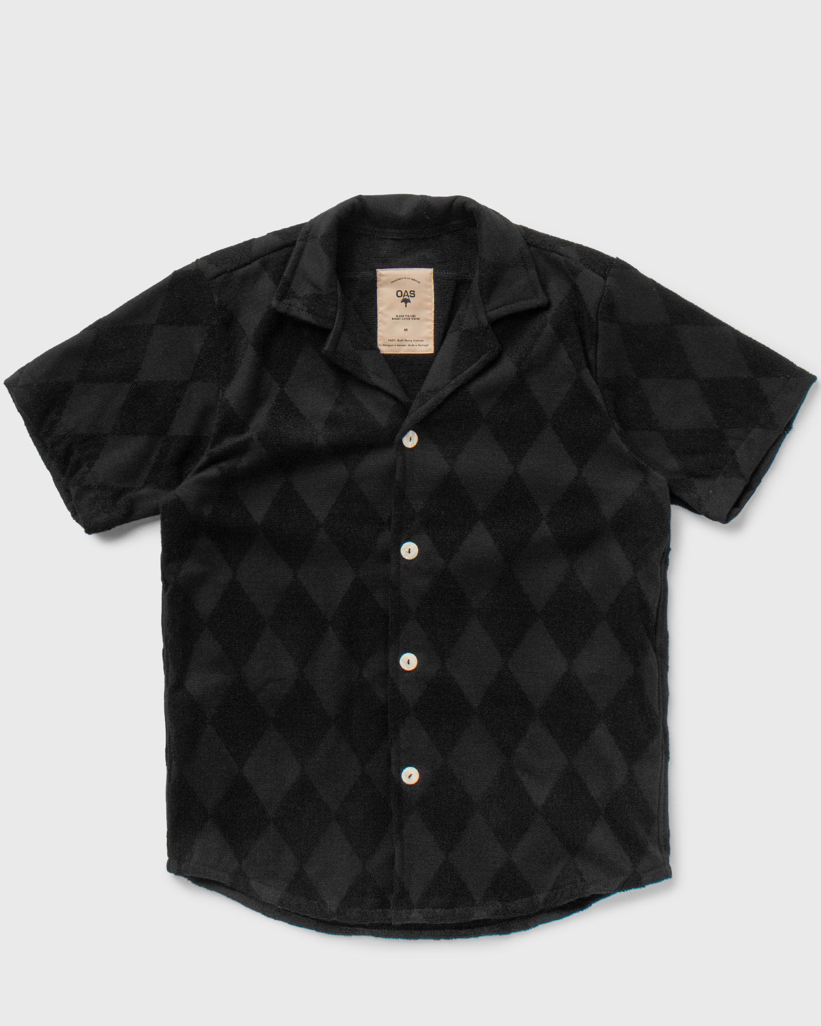OAS Black Diamond Terry Shirt men Shortsleeves black in Größe:L von OAS