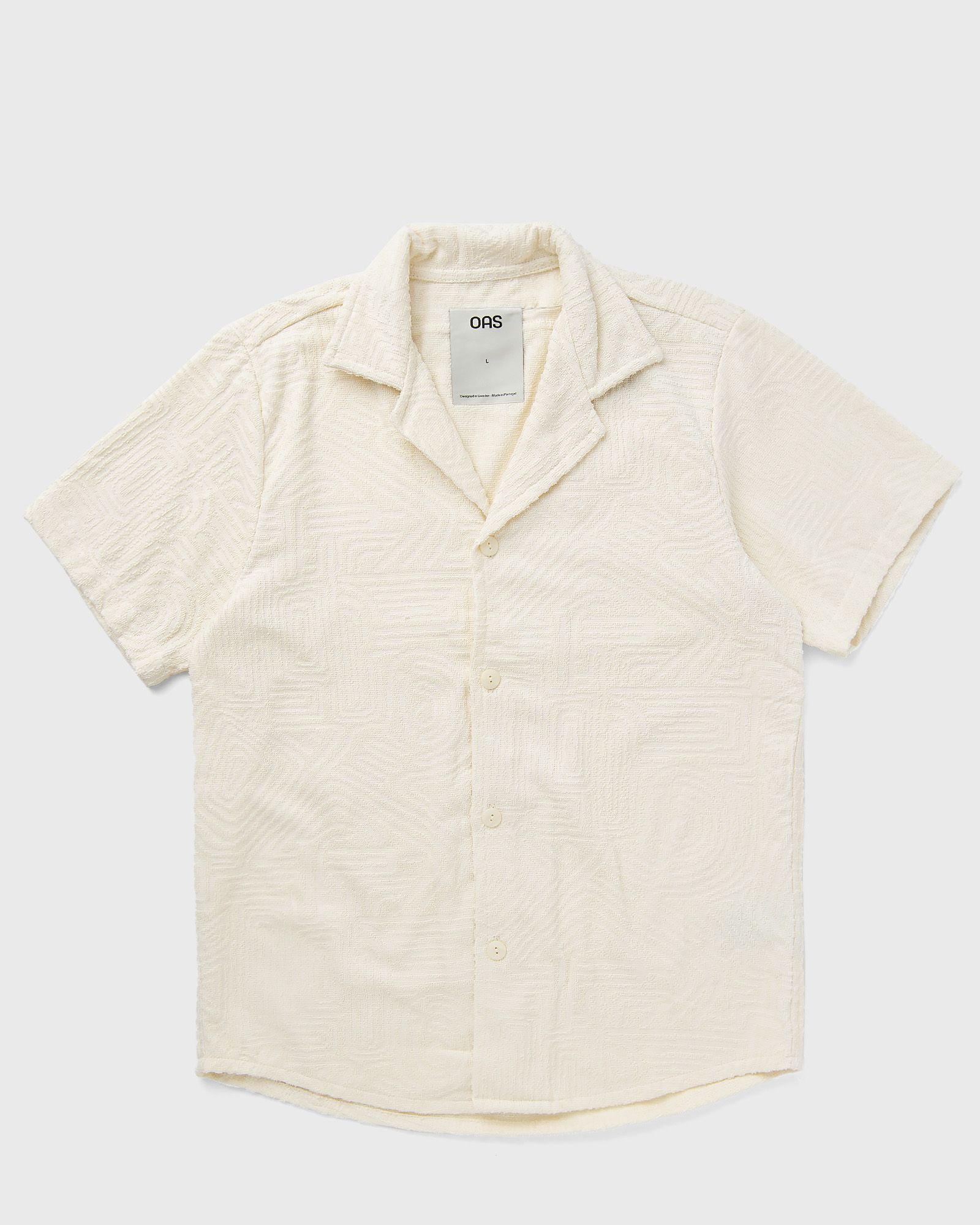 OAS Cream Golconda Cuba Terry Shirt men Shortsleeves beige in Größe:L von OAS