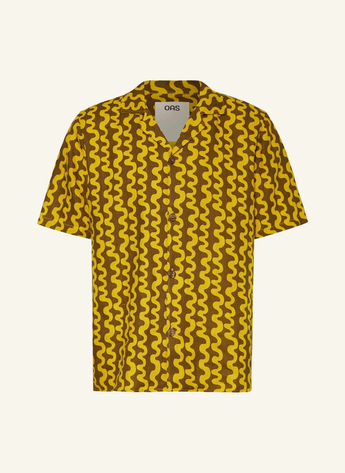 Oas Resorthemd Twine Comfort Fit Aus Leinen gelb von OAS